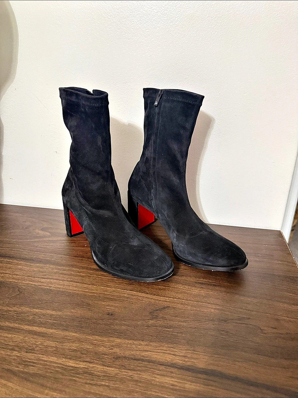 Christian Louboutin Black Suede Ankle Boots EU 38